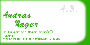 andras mager business card